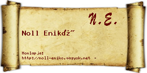 Noll Enikő névjegykártya